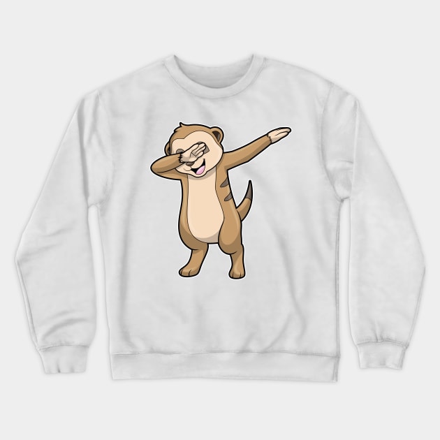 Meerkat as Hip Hop Dance Dab Crewneck Sweatshirt by Markus Schnabel